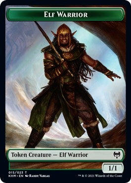 Image for Elf Warrior // Bear Double-Sided Token (15 // 13) [Kaldheim] - Magic: The Gathering