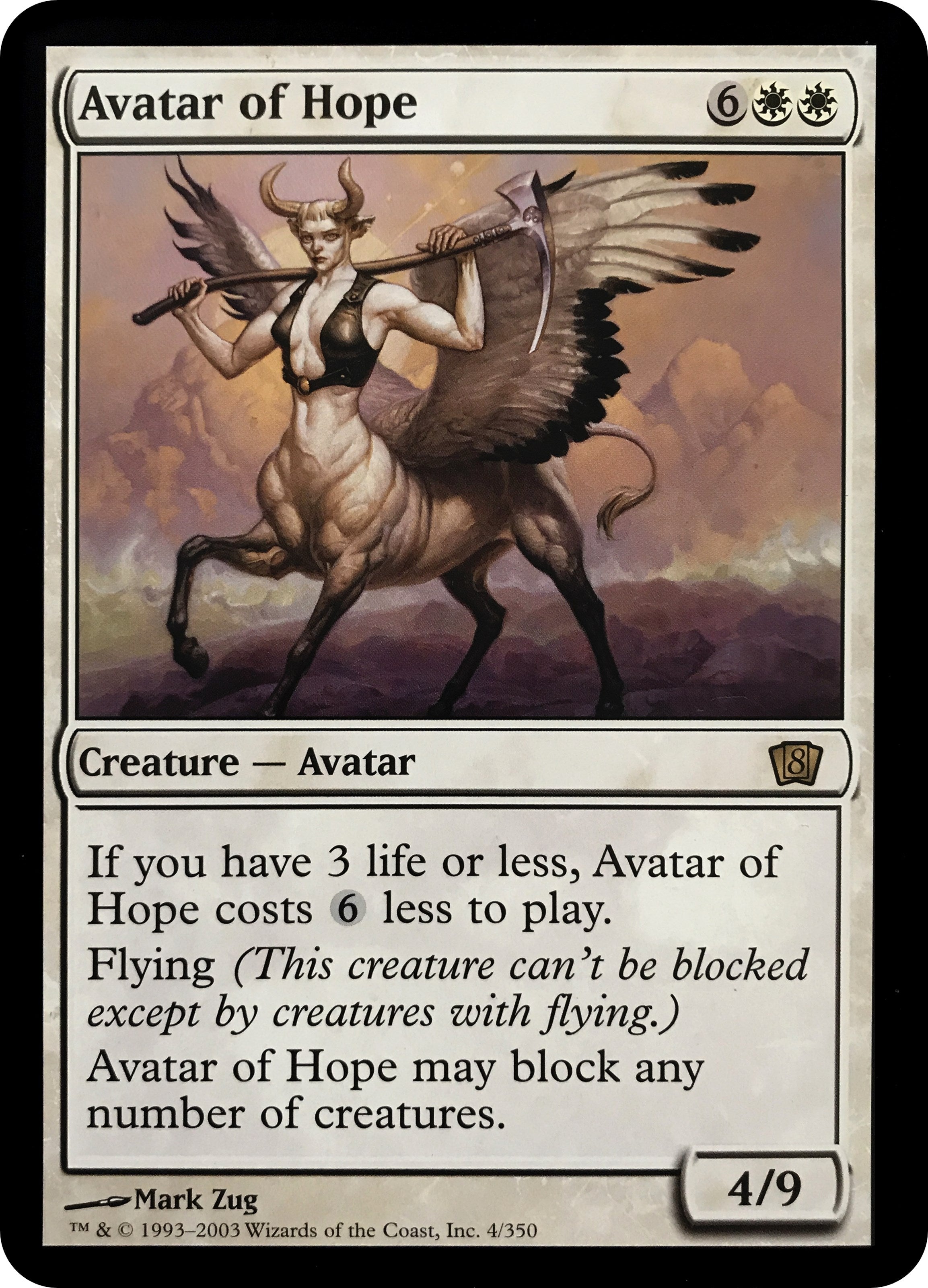Image for Avatar of Hope (8th Edition) (4) [Oversize Cards] - Magic: The Gathering