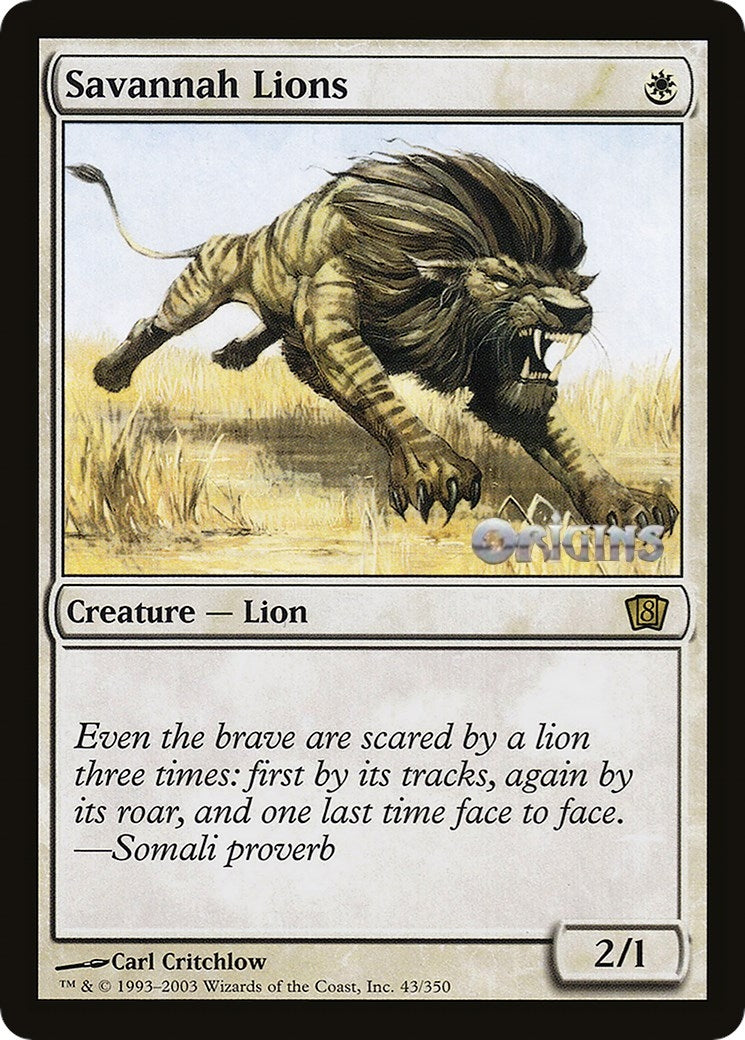 Image for Savannah Lions (Origins 2003) (43) [Oversize Cards] - Magic: The Gathering