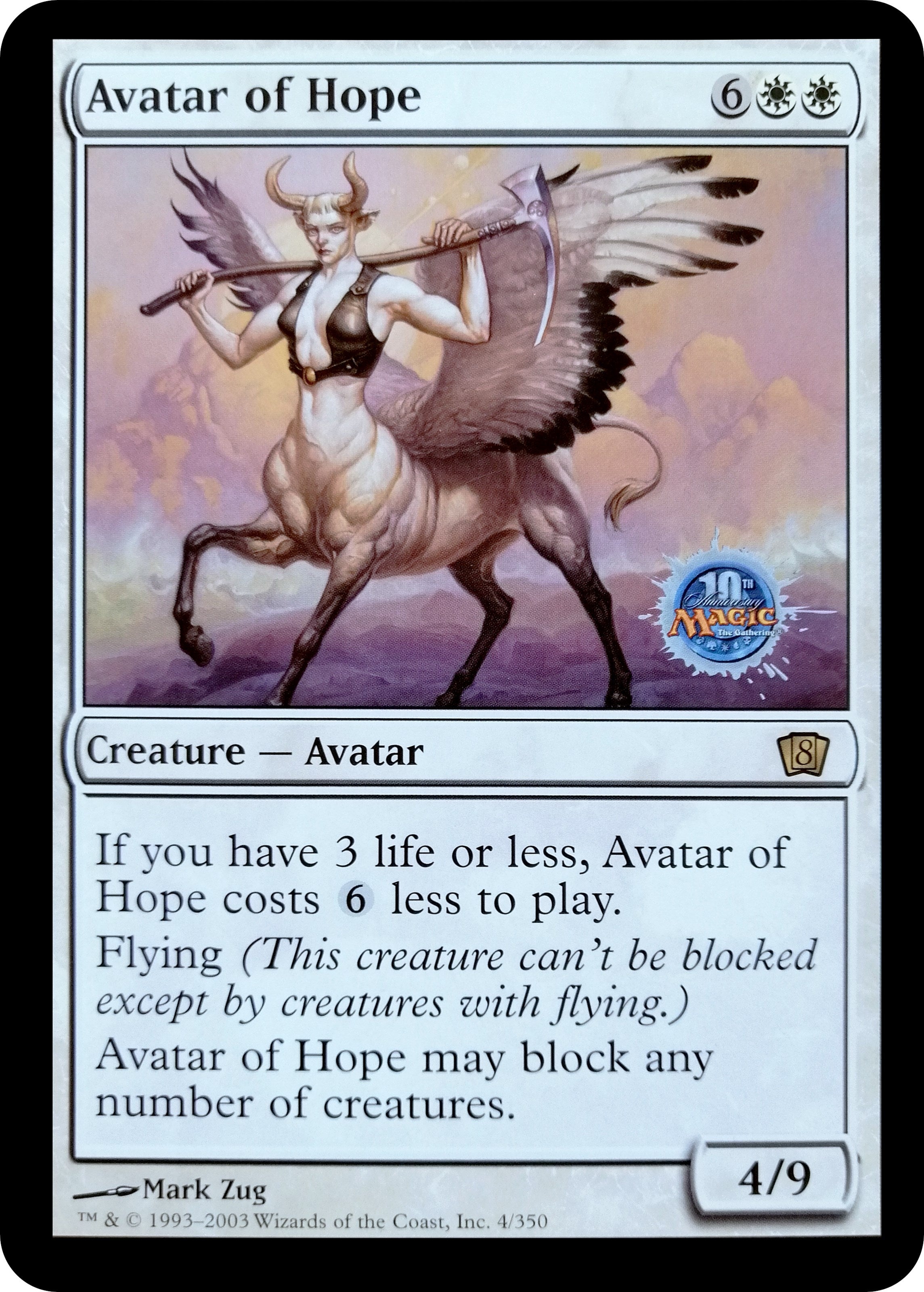 Image for Avatar of Hope (Grand Prix Bangkok 2003) (4) [Oversize Cards] - Magic: The Gathering