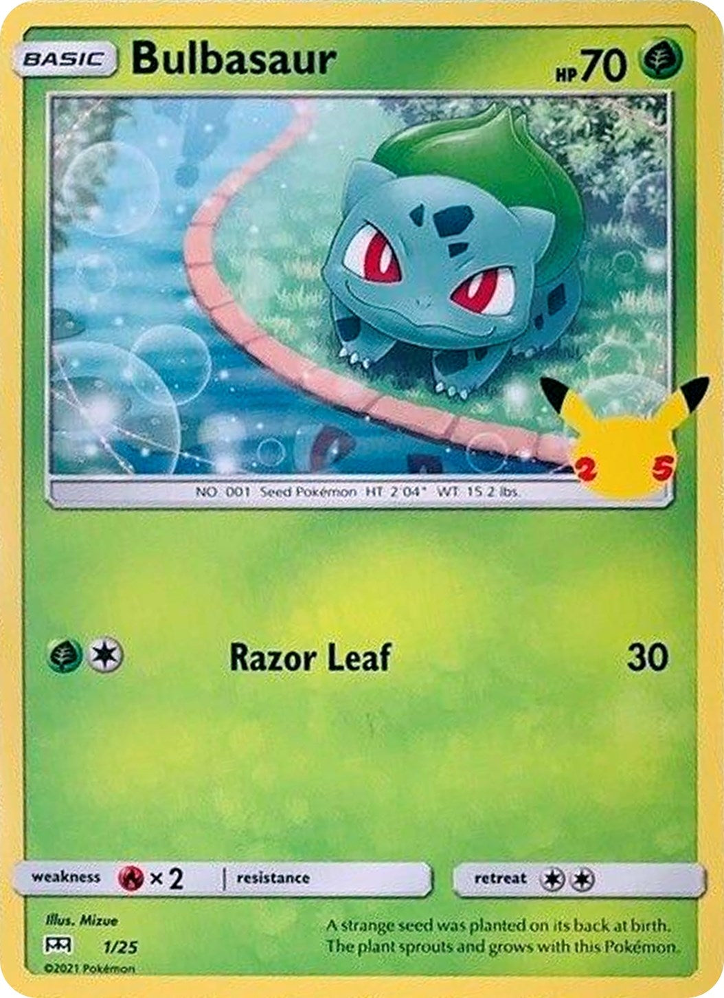 Image for Bulbasaur (001/025) [McDonald's 25th Anniversary Promos] - Pokemon