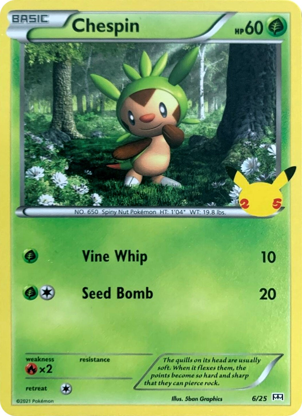 Image for Chespin (006/025) [McDonald's 25th Anniversary Promos] - Pokemon