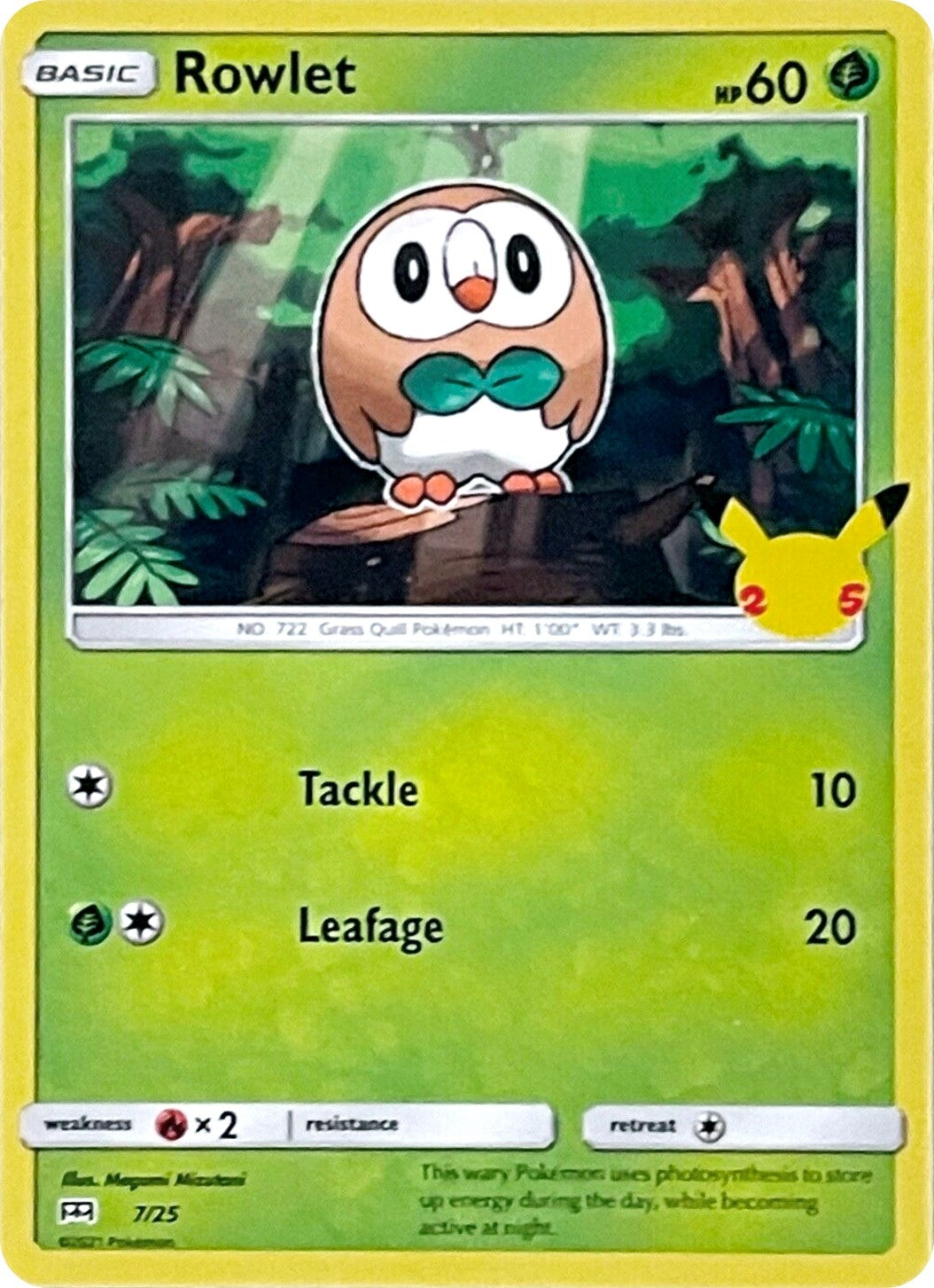 Image for Rowlet (007/025) [McDonald's 25th Anniversary Promos] - Pokemon