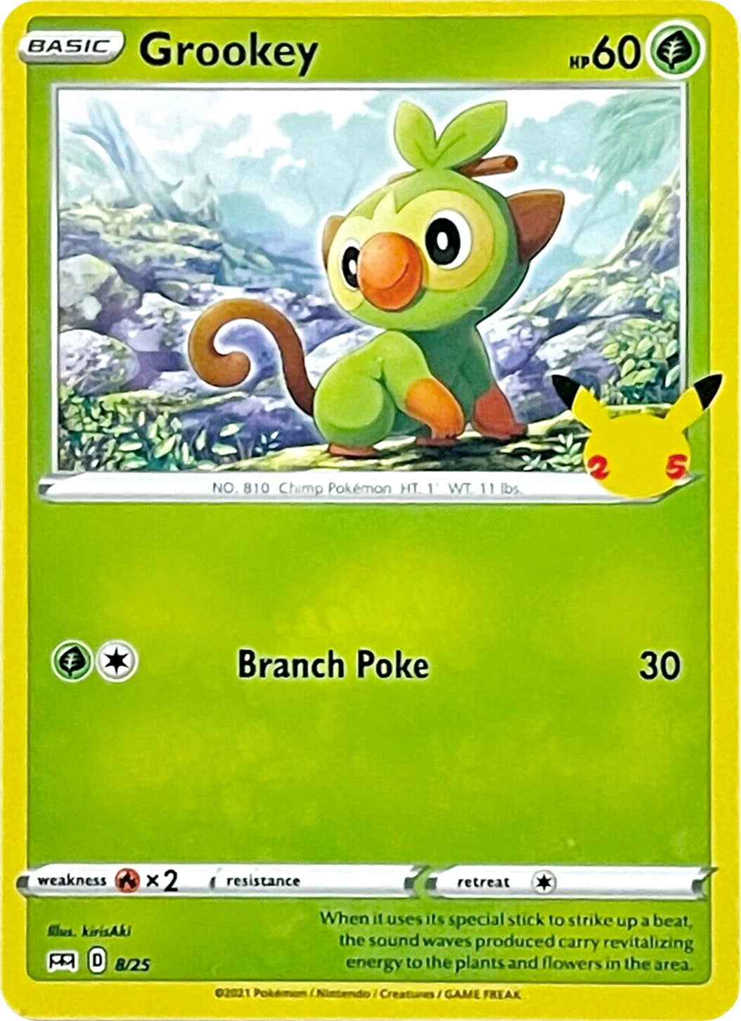 Image for Grookey (008/025) [McDonald's 25th Anniversary Promos] - Pokemon
