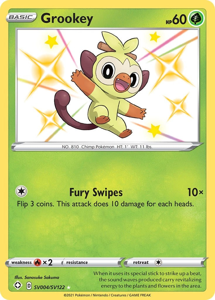 Image for Grookey (SV004/SV122) [Shining Fates: Shiny Vault] - Pokemon
