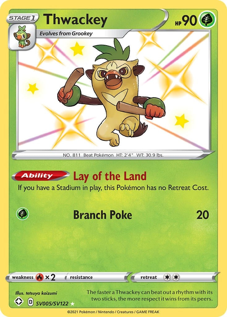 Image for Thwackey (SV005/SV122) [Shining Fates: Shiny Vault] - Pokemon
