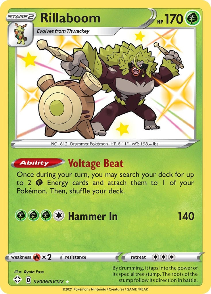 Image for Rillaboom (SV006/SV122) [Shining Fates: Shiny Vault] - Pokemon