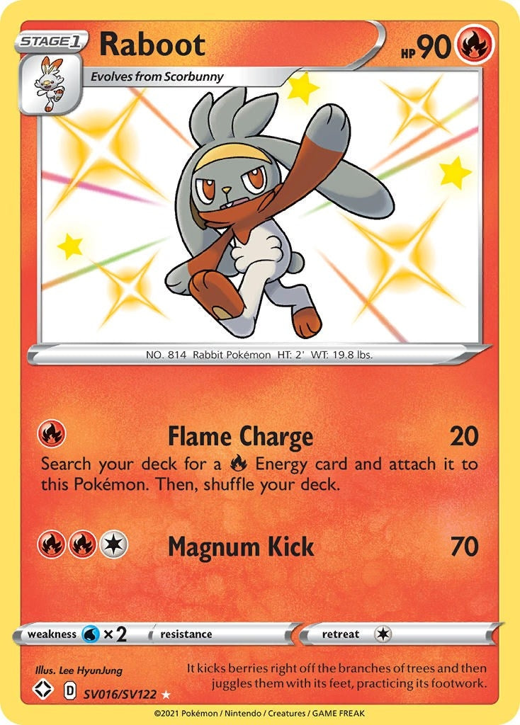 Image for Raboot (SV016/SV122) [Shining Fates: Shiny Vault] - Pokemon