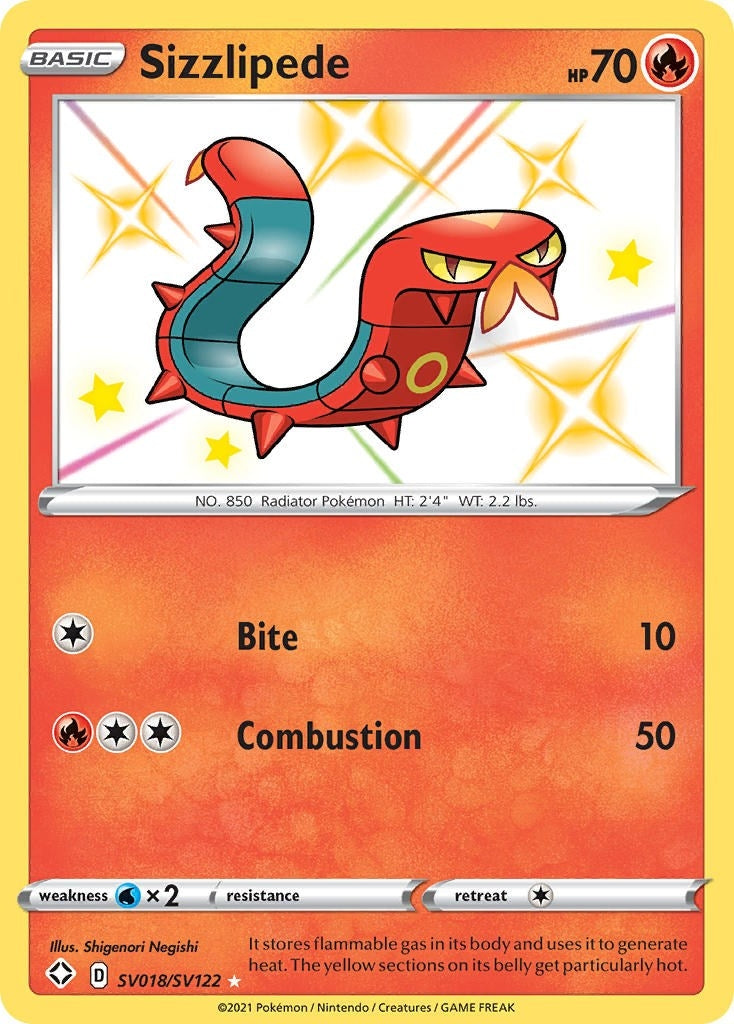 Image for Sizzlipede (SV018/SV122) [Shining Fates: Shiny Vault] - Pokemon