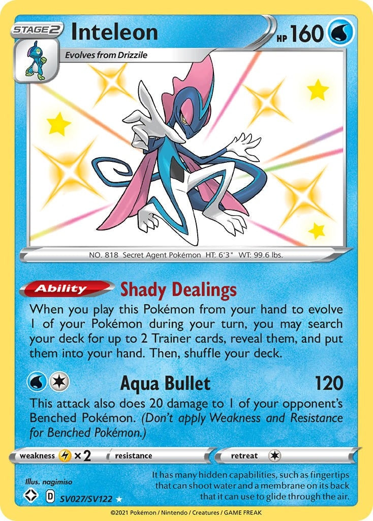 Image for Inteleon (SV027/SV122) [Shining Fates: Shiny Vault] - Pokemon