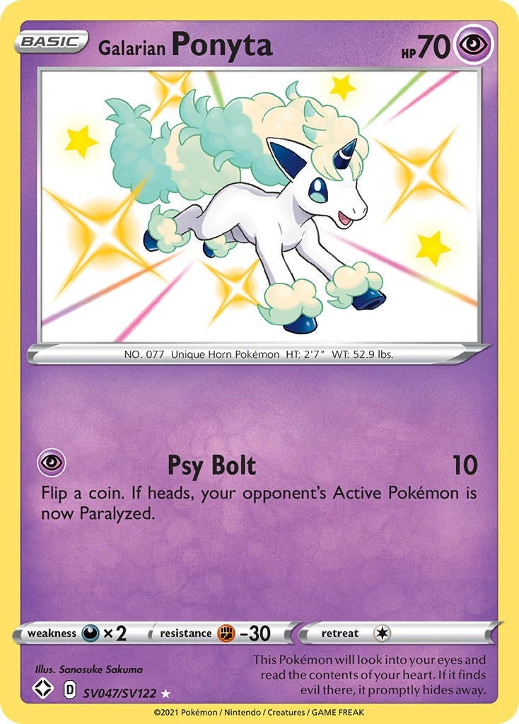 Image for Galarian Ponyta (SV047/SV122) [Shining Fates: Shiny Vault] - Pokemon