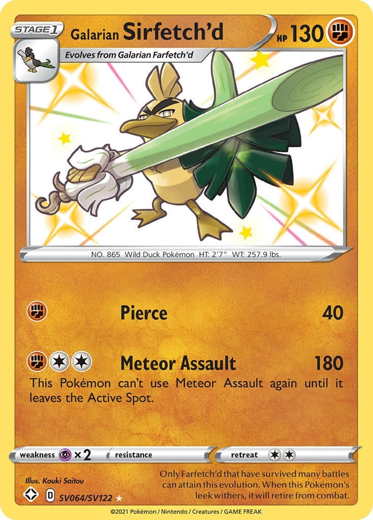 Galarian Sirfetch'd (SV064/SV122) [Shining Fates: Shiny Vault]