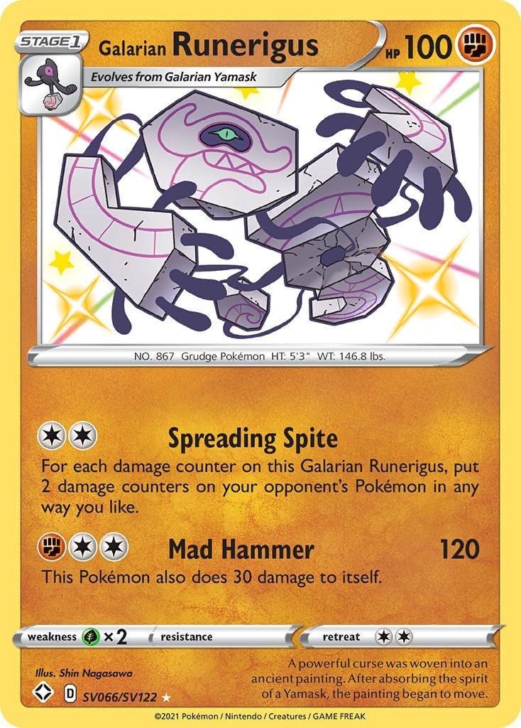 Image for Galarian Runerigus (SV066/SV122) [Shining Fates: Shiny Vault] - Pokemon