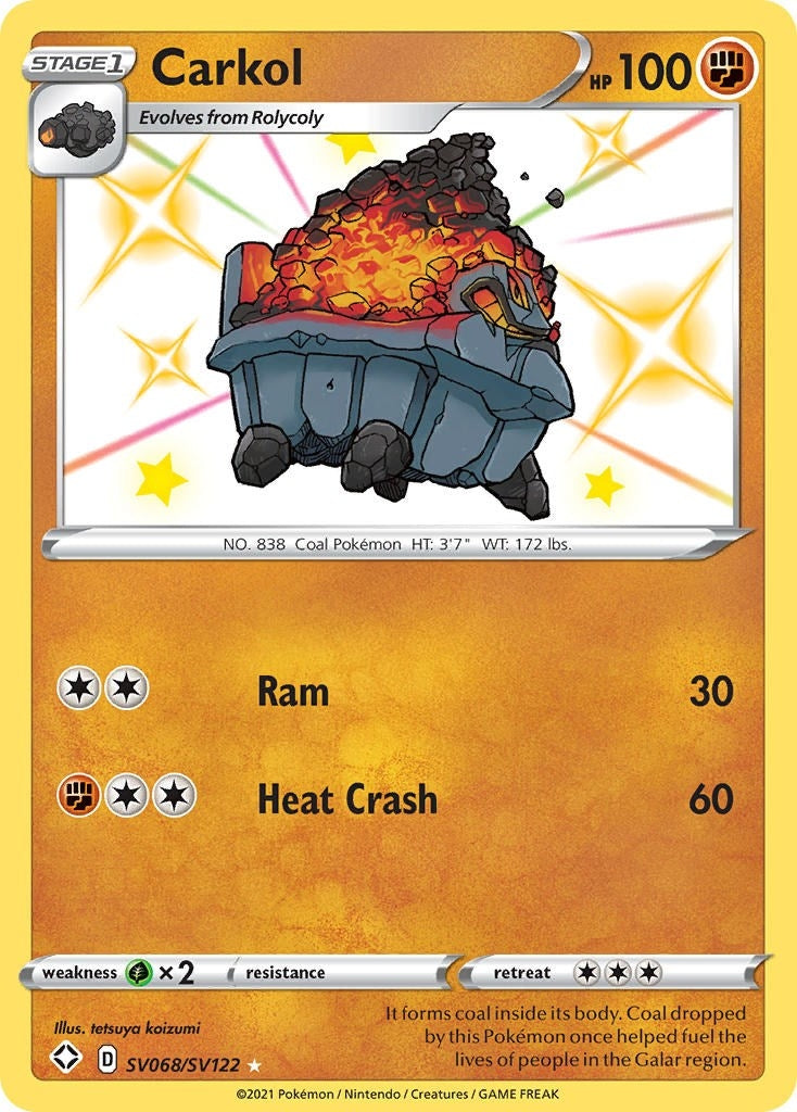 Image for Carkol (SV068/SV122) [Shining Fates: Shiny Vault] - Pokemon