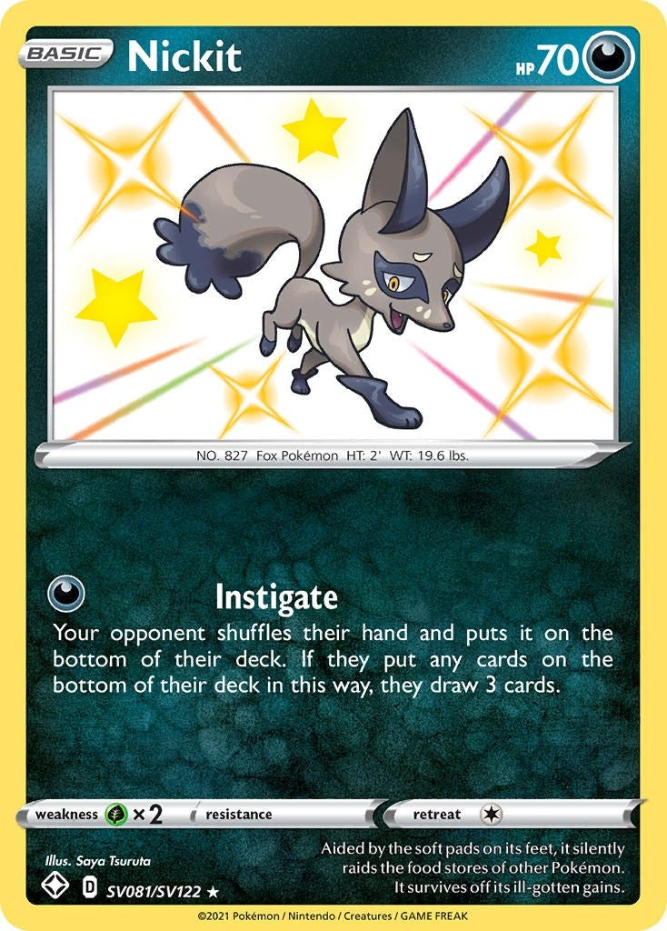 Image for Nickit (SV081/SV122) [Shining Fates: Shiny Vault] - Pokemon