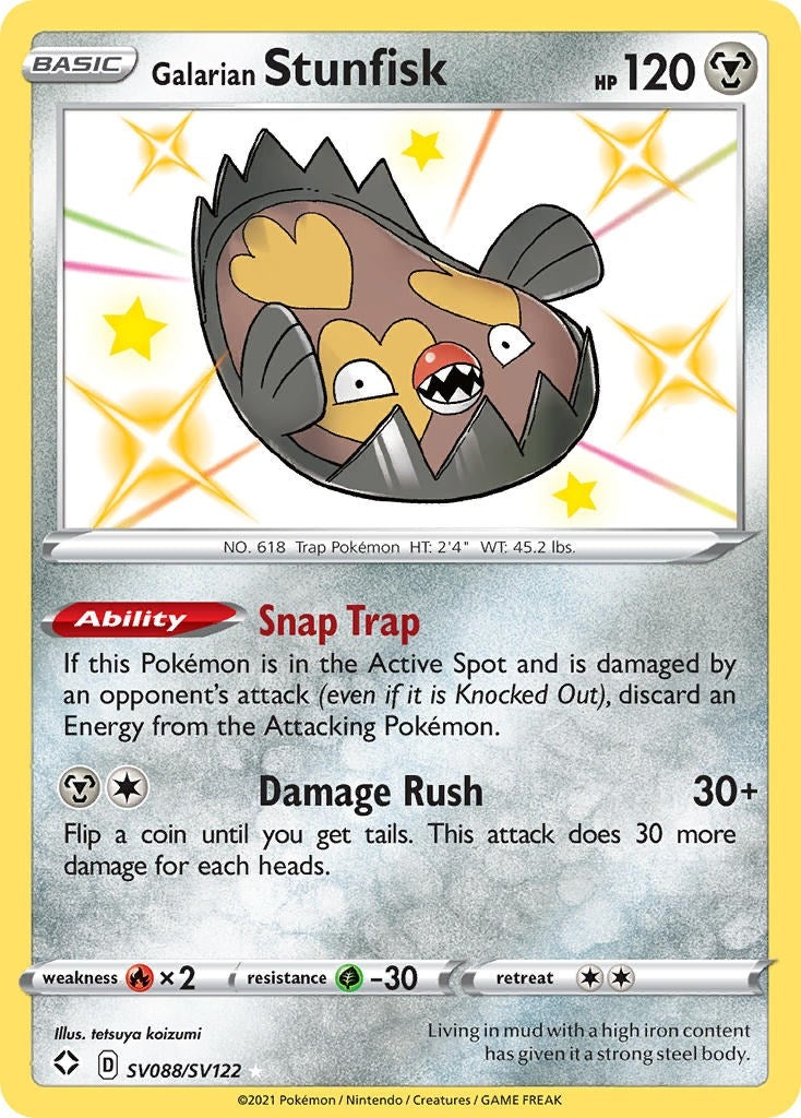 Image for Galarian Stunfisk (SV088/SV122) [Shining Fates: Shiny Vault] - Pokemon