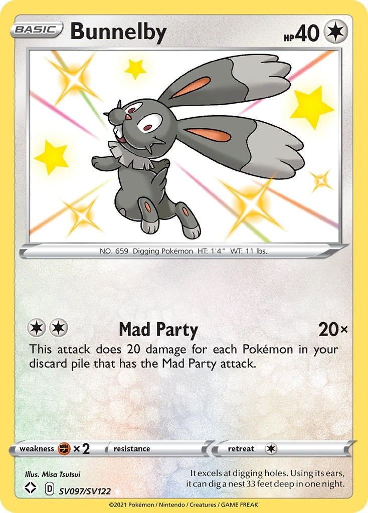 Image for Bunnelby (SV097/SV122) [Shining Fates: Shiny Vault] - Pokemon