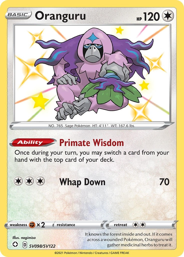 Image for Oranguru (SV098/SV122) [Shining Fates: Shiny Vault] - Pokemon