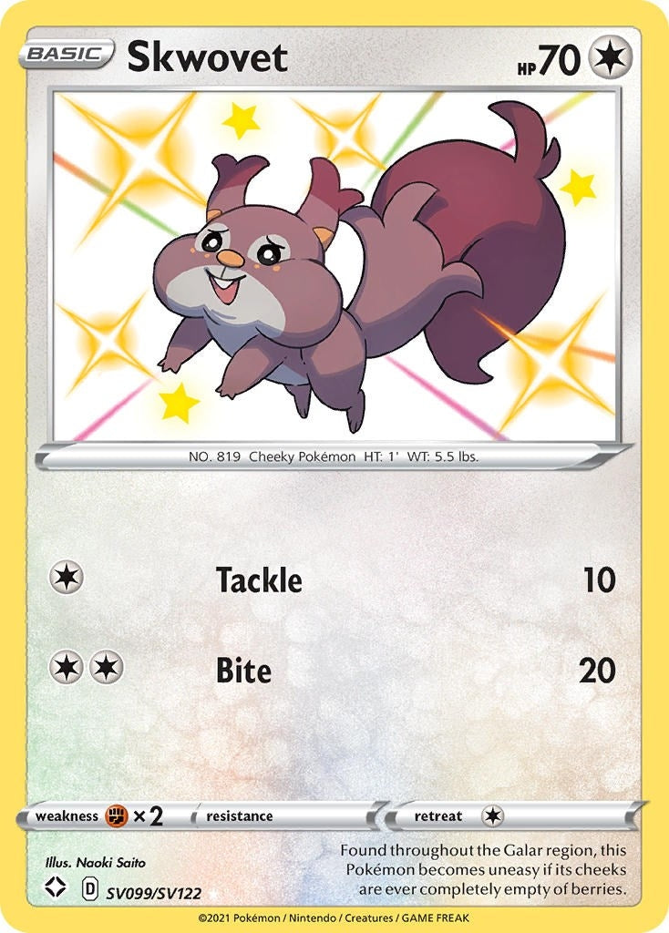 Image for Skwovet (SV099/SV122) [Shining Fates: Shiny Vault] - Pokemon