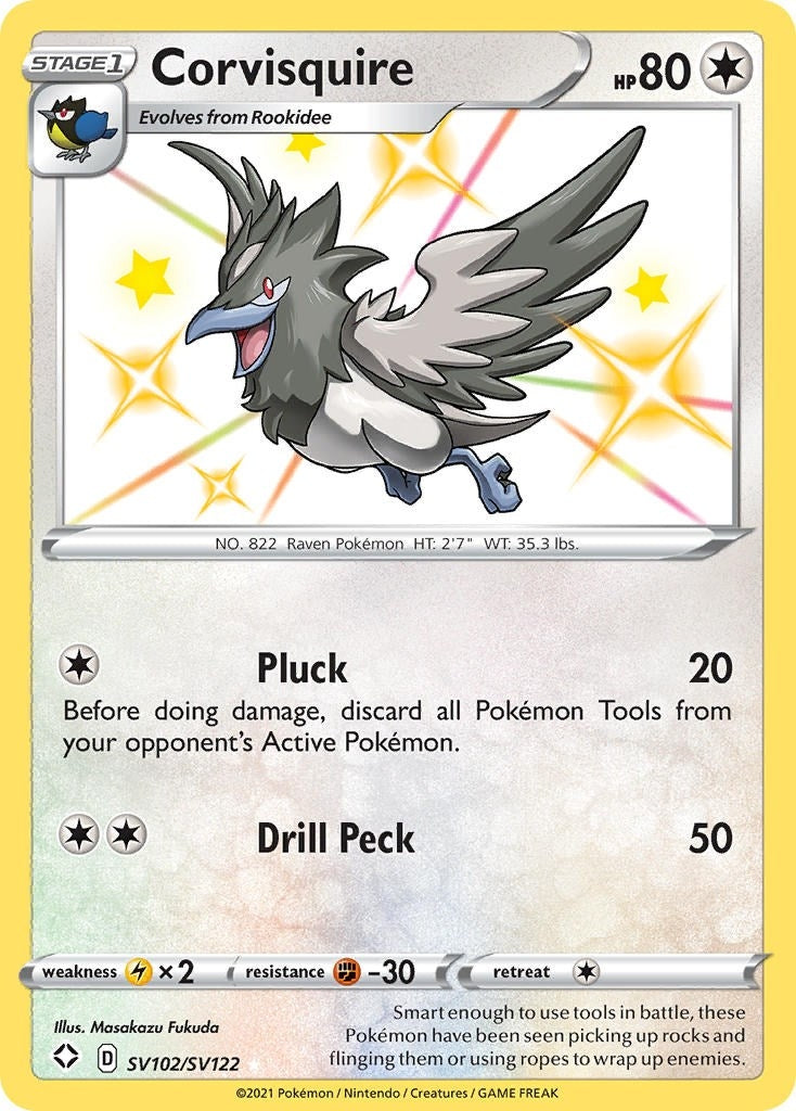 Image for Corvisquire (SV102/SV122) [Shining Fates: Shiny Vault] - Pokemon