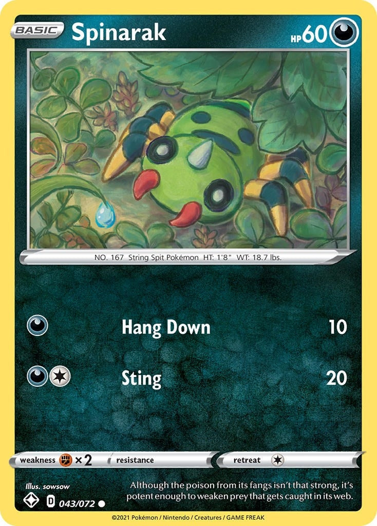 Image for Spinarak (043/072) [Shining Fates] - Pokemon