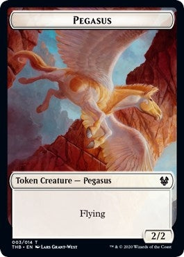Image for Pegasus // Shark Double-Sided Token (Challenger 2021) (3 // 7) [Unique and Miscellaneous Promos] - Magic: The Gathering