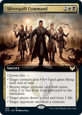 Image for Silverquill Command (Extended Art) (352) [Strixhaven: School of Mages] - Magic: The Gathering