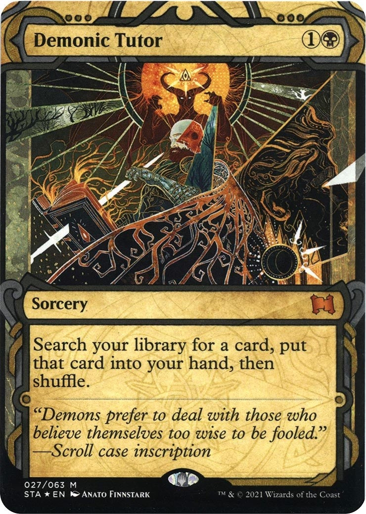 Image for Demonic Tutor (Foil Etched) (27) [Strixhaven: Mystical Archives] - Magic: The Gathering
