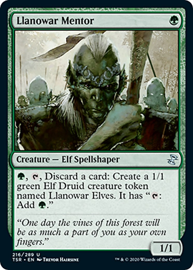 Image for Llanowar Mentor (216) [Time Spiral: Remastered] - Magic: The Gathering