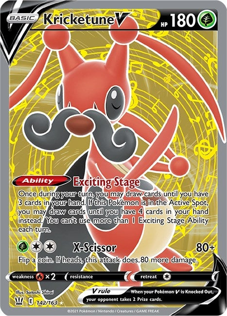 Image for Kricketune V (Full Art) (142/163) [SWSH05: Battle Styles] - Pokemon