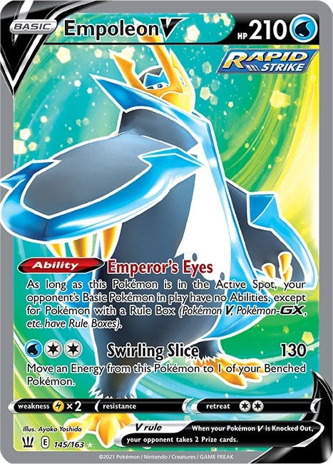 Image for Empoleon V (Full Art) (145/163) [SWSH05: Battle Styles] - Pokemon