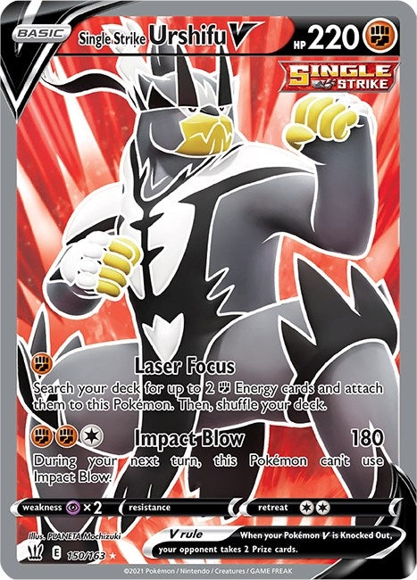 Image for Single Strike Urshifu V (Full Art) (150/163) [SWSH05: Battle Styles] - Pokemon