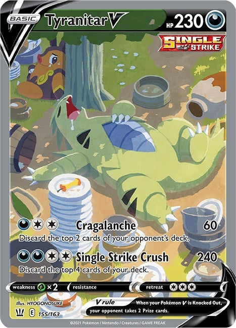 Image for Tyranitar V (Alternate Full Art) (155/163) [SWSH05: Battle Styles] - Pokemon