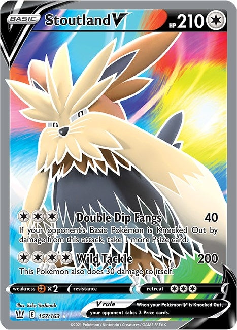 Image for Stoutland V (Full Art) (157/163) [SWSH05: Battle Styles] - Pokemon