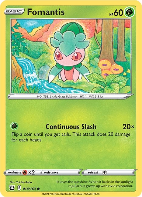 Image for Fomantis (014/163) [SWSH05: Battle Styles] - Pokemon