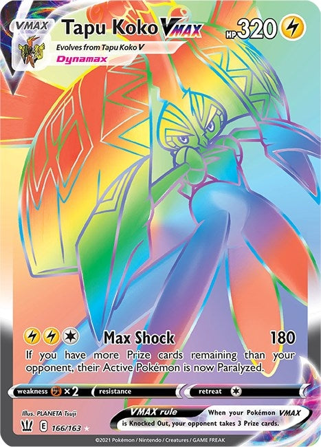 Image for Tapu Koko VMAX (Secret) (166/163) [SWSH05: Battle Styles] - Pokemon
