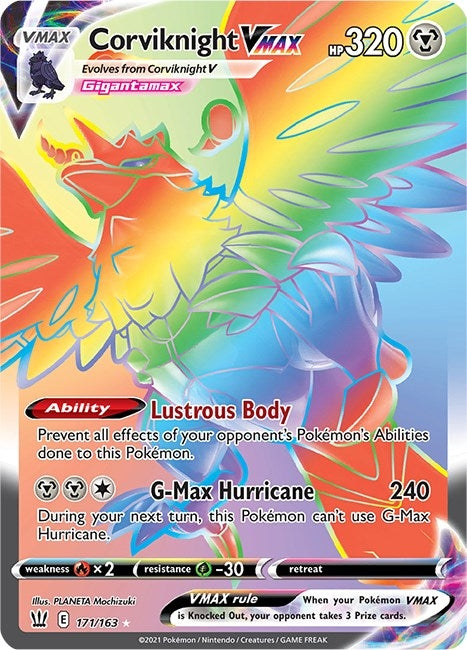 Image for Corviknight VMAX (Secret) (171/163) [SWSH05: Battle Styles] - Pokemon