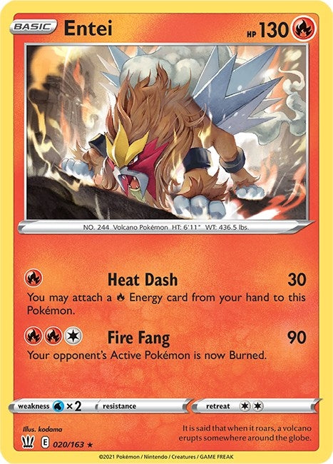 Image for Entei (020/163) [SWSH05: Battle Styles] - Pokemon
