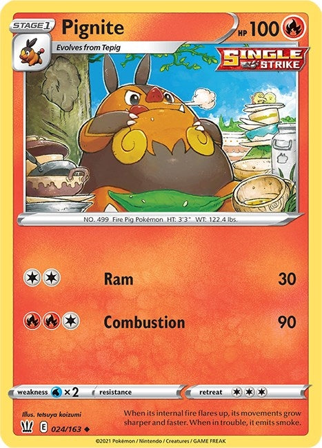 Image for Pignite (024/163) [SWSH05: Battle Styles] - Pokemon