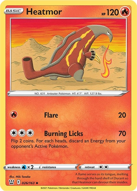 Image for Heatmor (026/163) [SWSH05: Battle Styles] - Pokemon