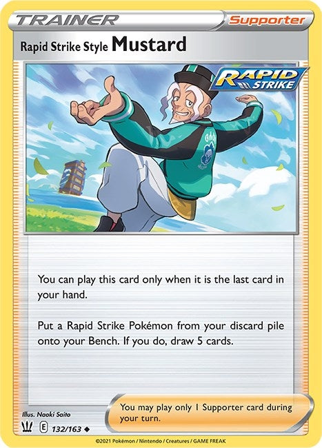 Image for Rapid Strike Style Mustard (132/163) [SWSH05: Battle Styles] - Pokemon
