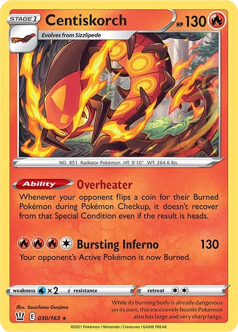Image for Centiskorch (030/163) [SWSH05: Battle Styles] - Pokemon