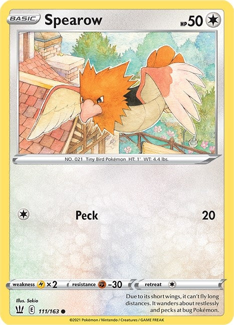 Image for Spearow (111/163) [SWSH05: Battle Styles] - Pokemon