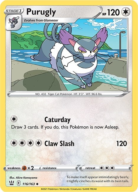 Image for Purugly (116/163) [SWSH05: Battle Styles] - Pokemon