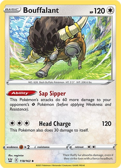 Image for Bouffalant (118/163) [SWSH05: Battle Styles] - Pokemon