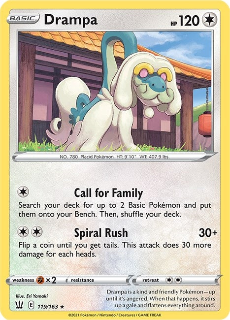 Image for Drampa (119/163) [SWSH05: Battle Styles] - Pokemon