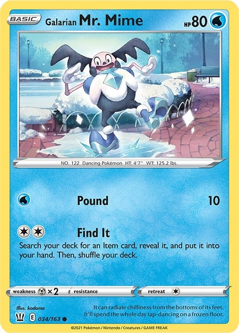 Image for Galarian Mr. Mime (034/163) [SWSH05: Battle Styles] - Pokemon