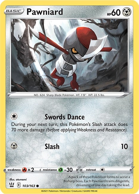 Image for Pawniard (103/163) [SWSH05: Battle Styles] - Pokemon