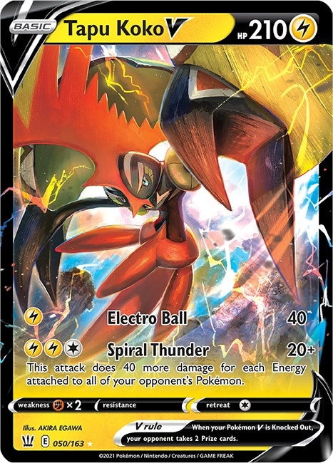 Image for Tapu Koko V (050/163) [SWSH05: Battle Styles] - Pokemon