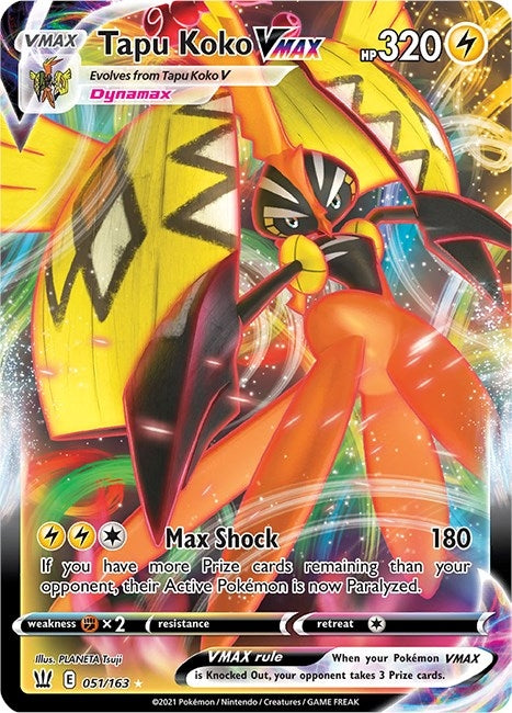 Image for Tapu Koko VMAX (051/163) [SWSH05: Battle Styles] - Pokemon